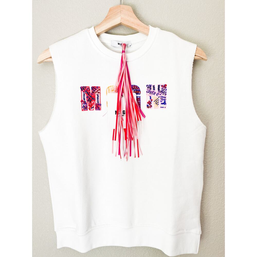 MSGM Girls Sleeveless Sweatshirt New 12 Years